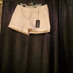 Peach pinstriped shorts